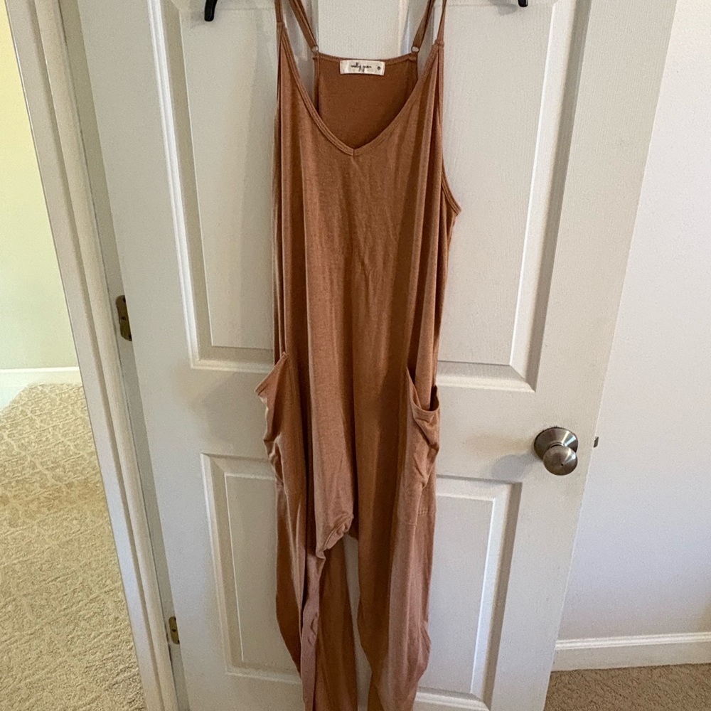 Molly Green romper with pockets